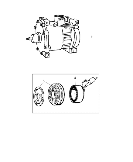 2009 Chrysler PT Cruiser Compressor A/C Diagram for 55056435AB