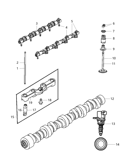 2000 Dodge Avenger Solenoid Multiple Displacement Diagram for 53032152AC