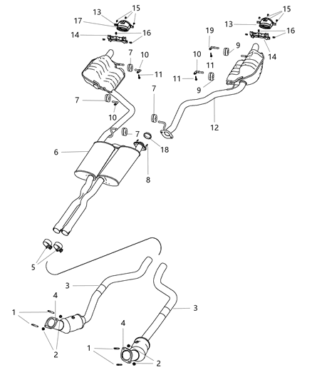 Pipe And Converter Front Diagram for 5181702AF