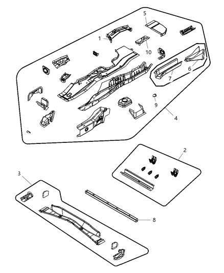 Side Member Floor Diagram for 5115197AI