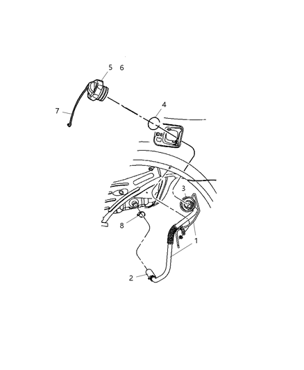 2005 Dodge Magnum Tube Fuel Filler Diagram for 4581500AC