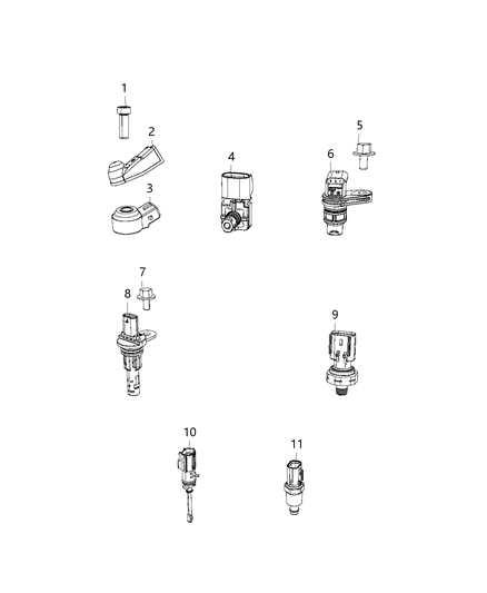 Shield Sensor Diagram for 68352976AB