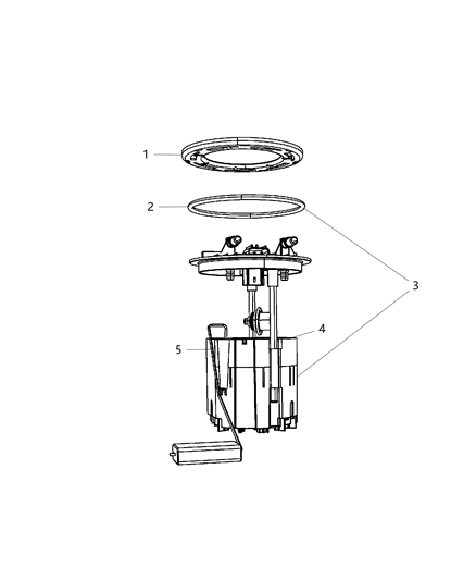 2003 Chrysler 300M Fuel Pump Diagram for 68060507AB