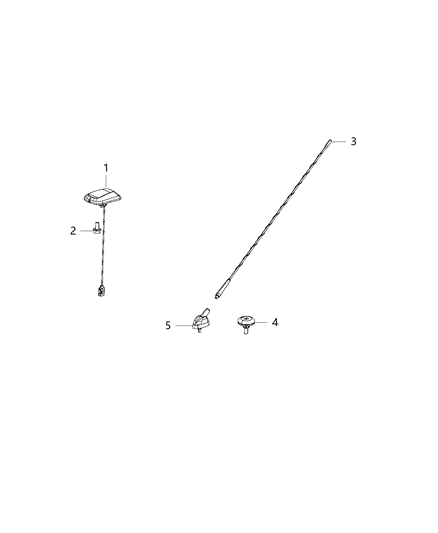 Mast Antenna Diagram for 68169773AB