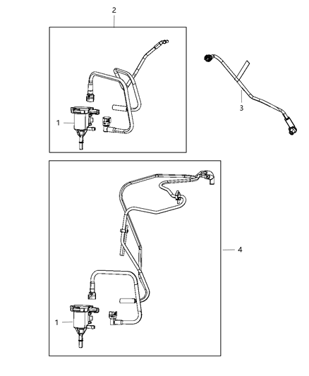 Harness Vapor Canister Purge Diagram for 5147030AF