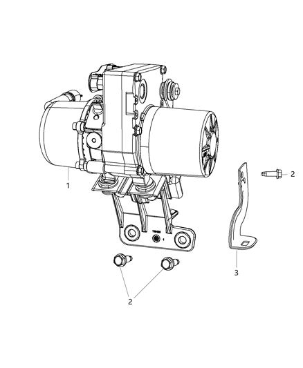 2005 Dodge Caravan Pump Power Steering Diagram for 5154663AB