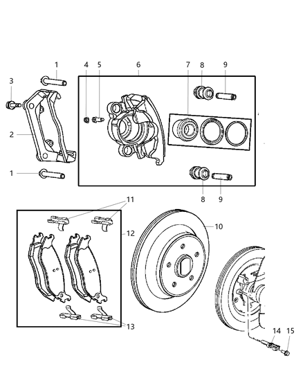 Rotor Brake Rear Diagram for 52009968AC