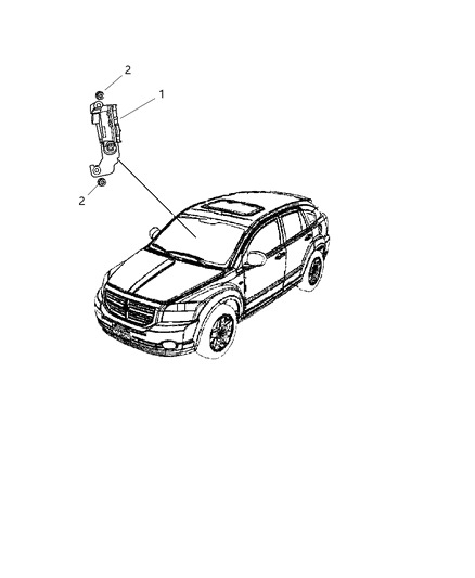 1984 Dodge D350 Sensor Dynamics Lateral Acceleration And Yaw Rate Diagram for 68031385AA