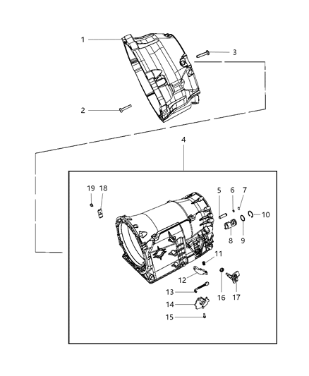 1999 Dodge Grand Caravan Case Transmission Diagram for 52108651AB