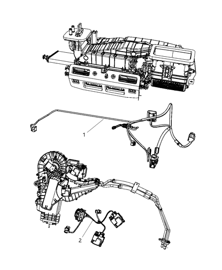 2002 Chrysler 300M Wiring A/C And Heater Diagram for 68059172AA