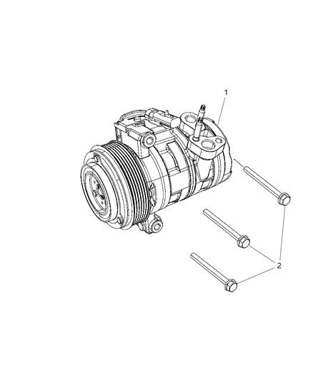 Compressor A/C Diagram for 55111401AB