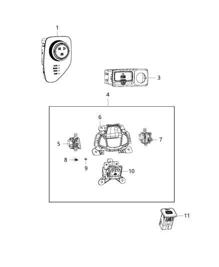USB Charging Portion Diagram for 5UW01LXHAA