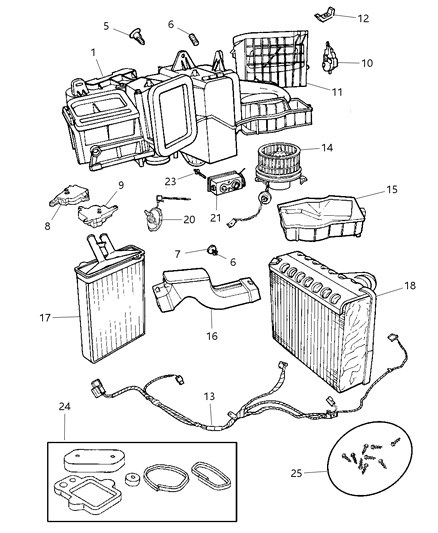 1989 Dodge Diplomat Washer A/C Unit Mounting Stud Diagram for 6031087