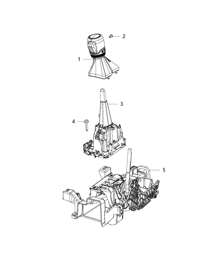 Shifter Transmission Diagram for 5YM781A3AC