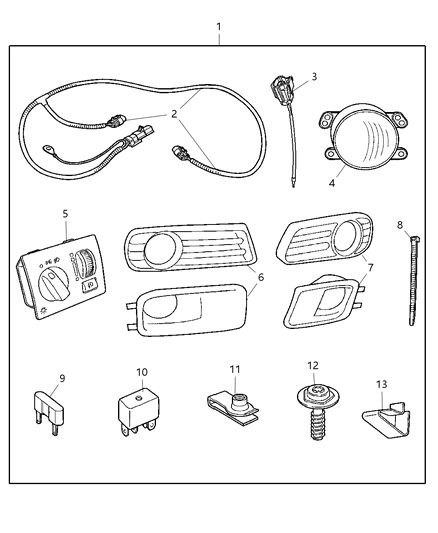 Harness Overlay Diagram for 5166846AA