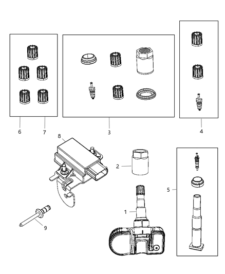 Module Tire Pressure Monitoring Diagram for 56029356AB