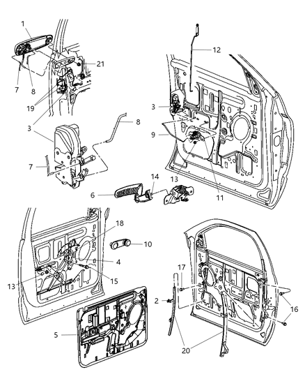 Latch Front Door Diagram for 55372843AA