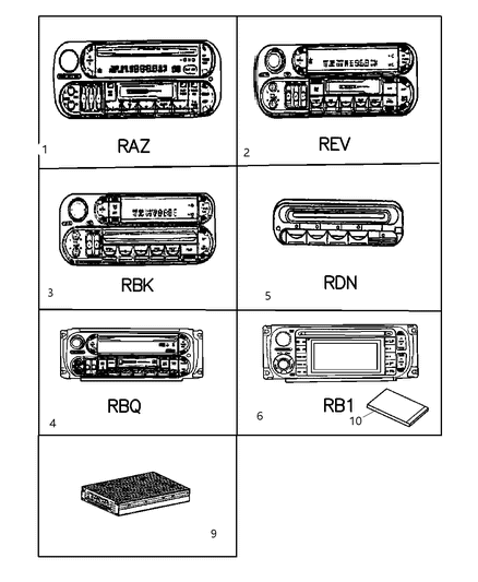 2014 Dodge Charger Radio AM/FM With CD And Equalizer Diagram for 5091506AE