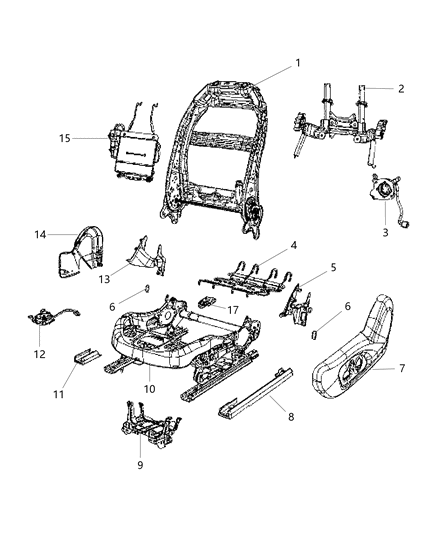 Shield Seat Outboard Diagram for 1ZV73DX9AG