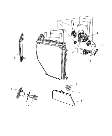 Lamp Side Marker Diagram for 57010214AB
