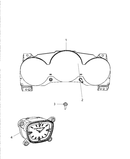 Cluster Instrument Panel Diagram for 56046515AE