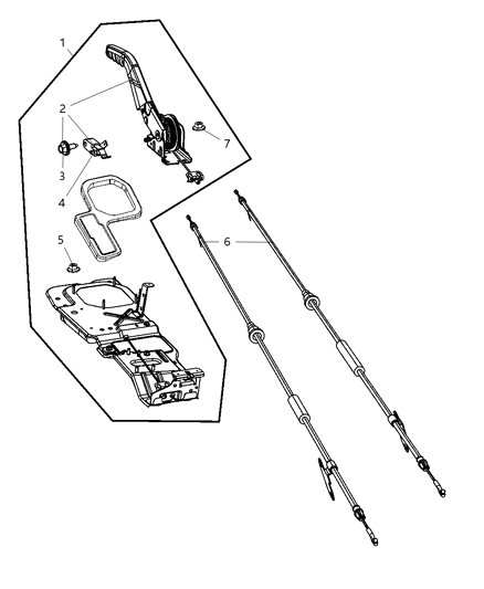 Rear Cable Diagram for 52129231AH