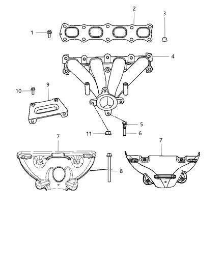 Manifold Exhaust Diagram for 5047269AA