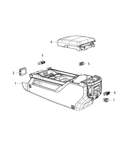 USB Portion Media Hub Diagram for 68397098AB