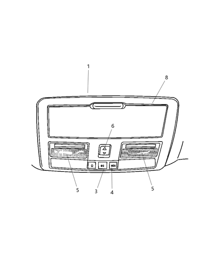 2016 Chrysler Town & Country Module Compass Temperature Diagram for 56050243AG