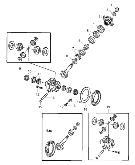 2010 Jeep Liberty Gear Kit Ring And Pinion Diagram for 5086816AC