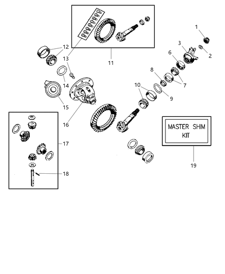 2024 Jeep Grand Cherokee Case Differential Diagram for 5019867AA