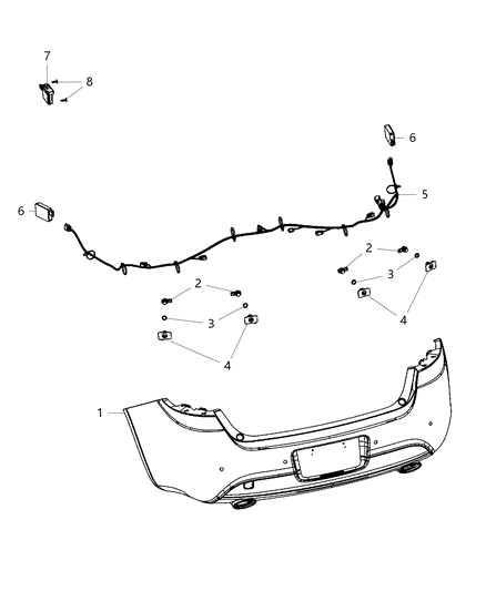 Wiring Rear Fascia Diagram for 68199792AB