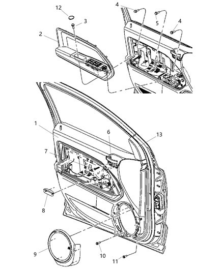 Bolster Front Door Diagram for 1AA23DKAAA