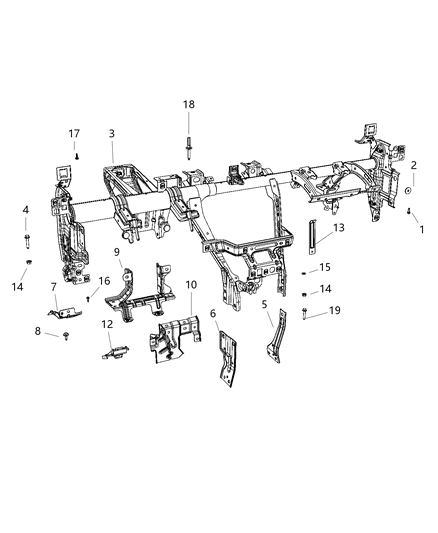 2008 Jeep Commander Washer Flat M6 Diagram for 6106998AA