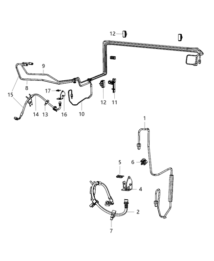 2014 Dodge Charger Tube And Hose Brake Diagram for 4779865AE