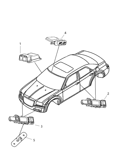 Module Occupant Restraint Diagram for 5081041AF