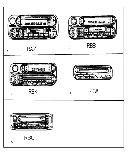 2011 Dodge Charger Radio AM/FM With CD And Equalizer Diagram for 5064354AB