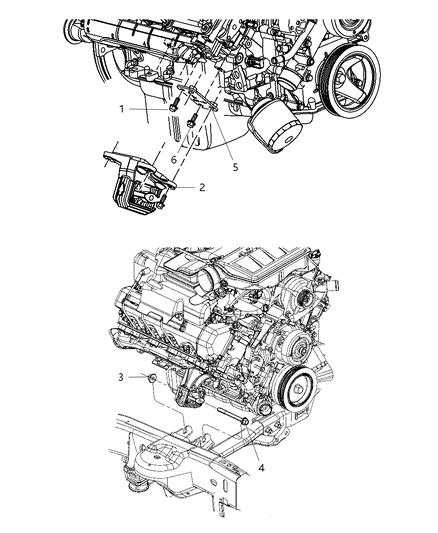 1990 Chrysler Imperial Cushion Engine Support Diagram for 52121530AB