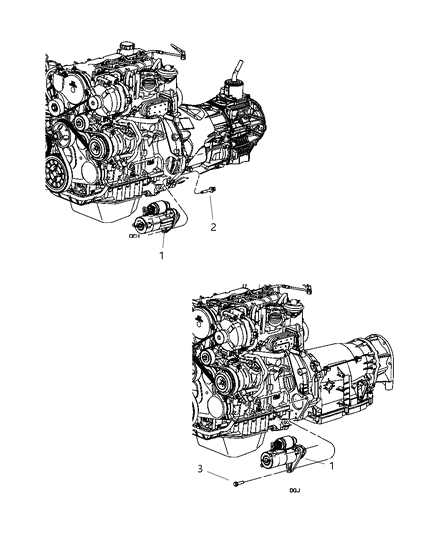 2010 Jeep Liberty Starter Engine Diagram for 4801848AA