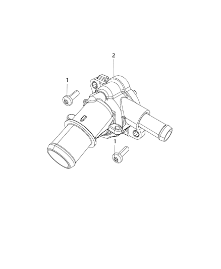 Thermostat And Housing Diagram for 5048423AA