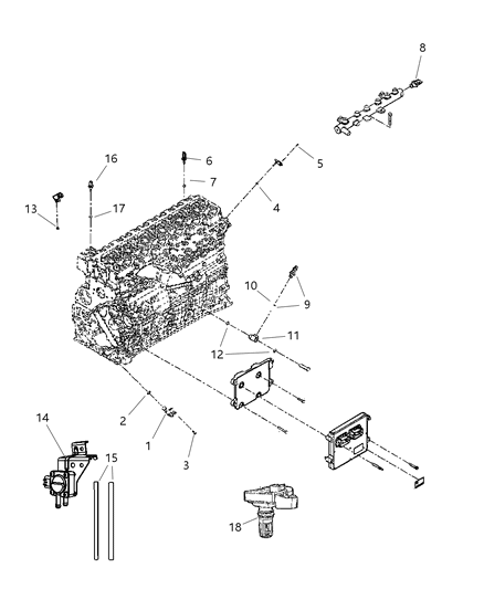 1999 Chrysler LHS Sensor Temperature Sending Unit Diagram for 5114413AA