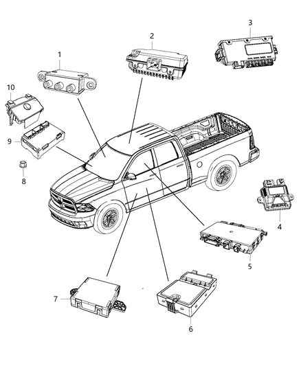 2004 Dodge Sprinter 3500 Module Transfer Case Control Diagram for 56029590AC