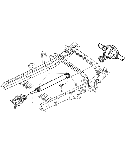 Shaft Drive Rear 1-Piece Diagram for 52105603AB