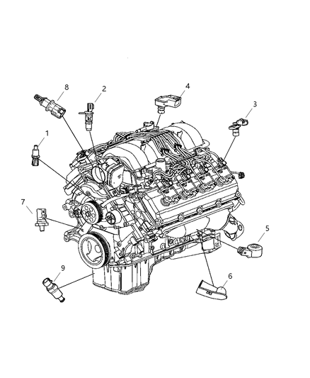 2008 Dodge Magnum Sensor Camshaft Diagram for 5149054AA