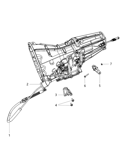 Shift Control Cable Diagram for 4578759AB