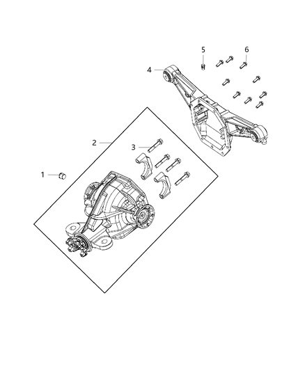2013 Dodge Viper Cover Differential Diagram for 68203468AA