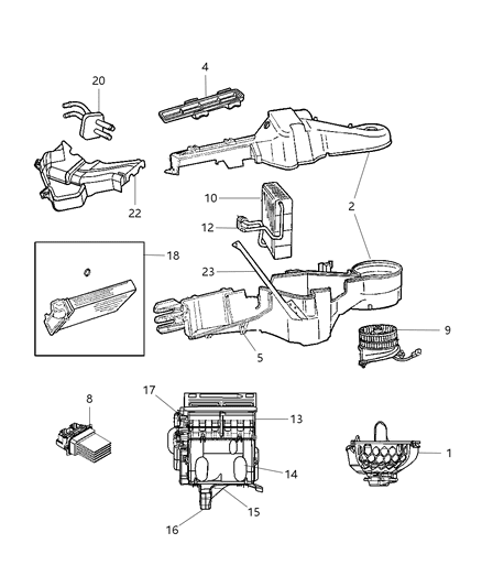 Module Power Blower Motor Diagram for 5061587AA