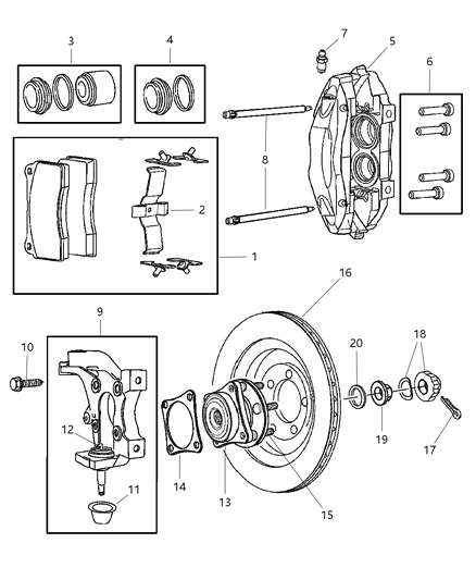 1984 Jeep Wagoneer Knuckle Rear Diagram for 5086731AA