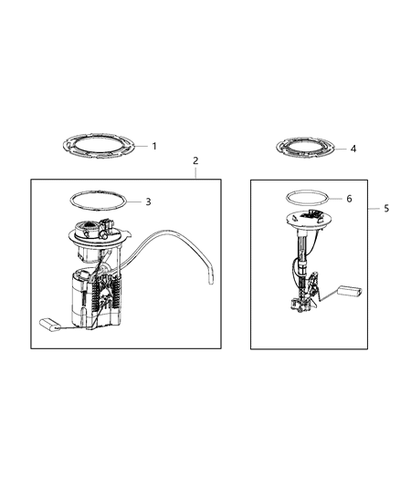 Module Kit Fuel Pump/Level Unit Diagram for 68217192AB