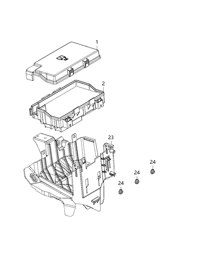 1987 Dodge Ram 50 Power Distribution Center Diagram for 68500274AA